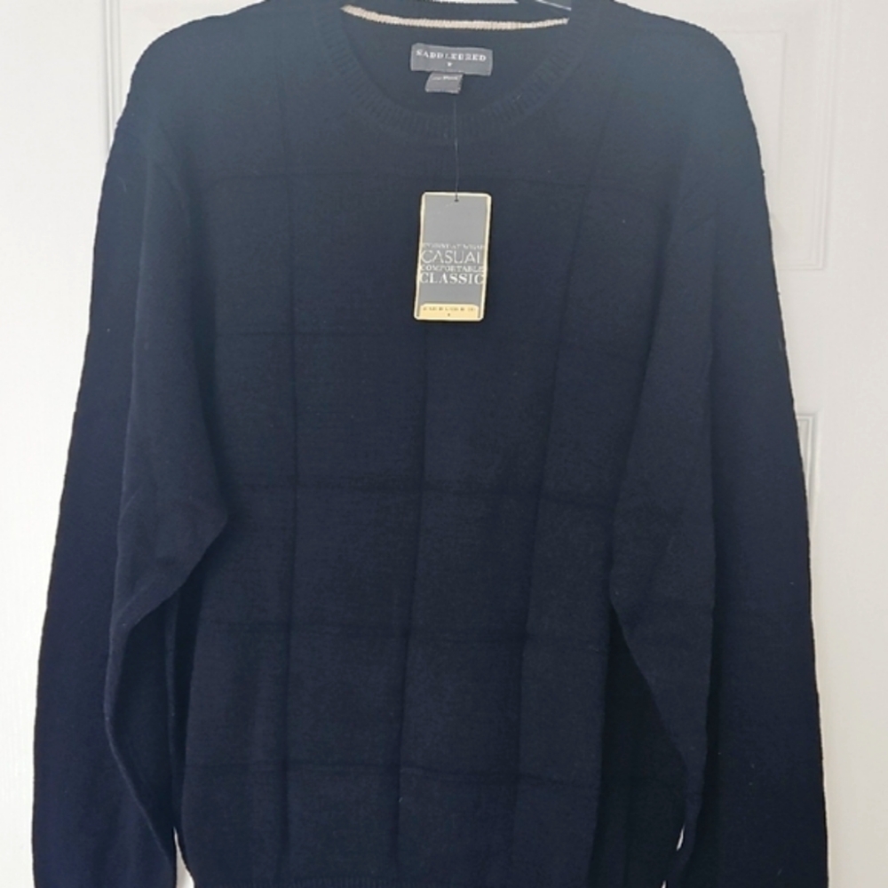 Saddlebred Black Crewneck Sweater Classic Fit